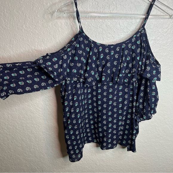 Your Story Blue Paisley Printed  Top - Picture 3 of 5